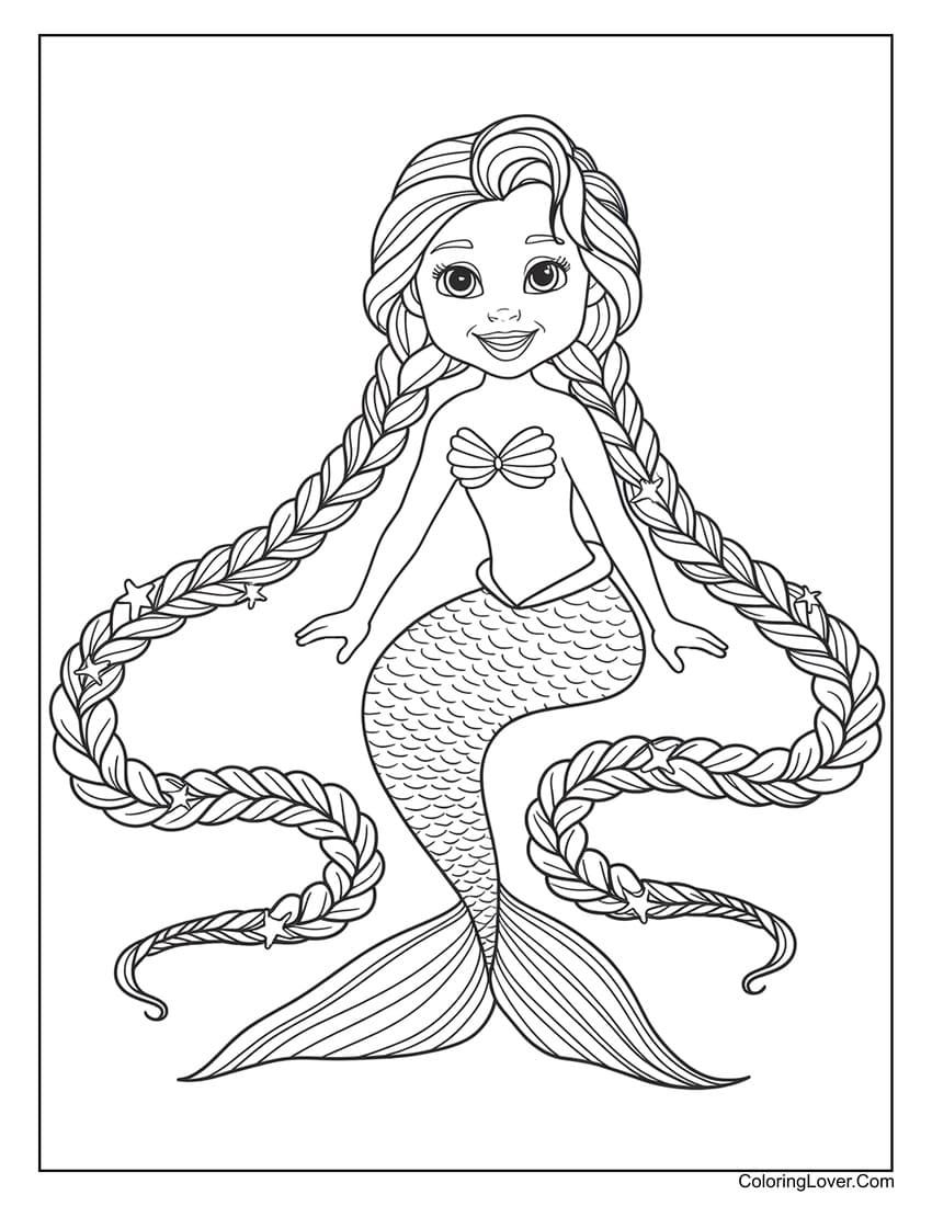 Printable Coloring Sheets Mermaids