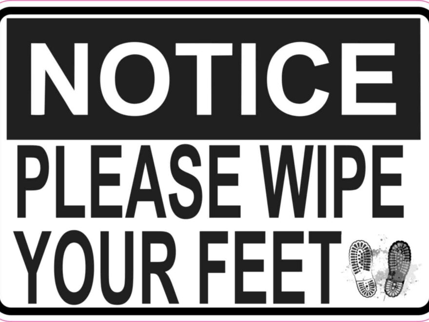 5in X 3 5in Prints Please Wipe Your Feet Magnet Vinyl Signs