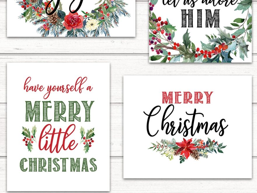6 FREE Printable Christmas Signs Six Clever Sisters