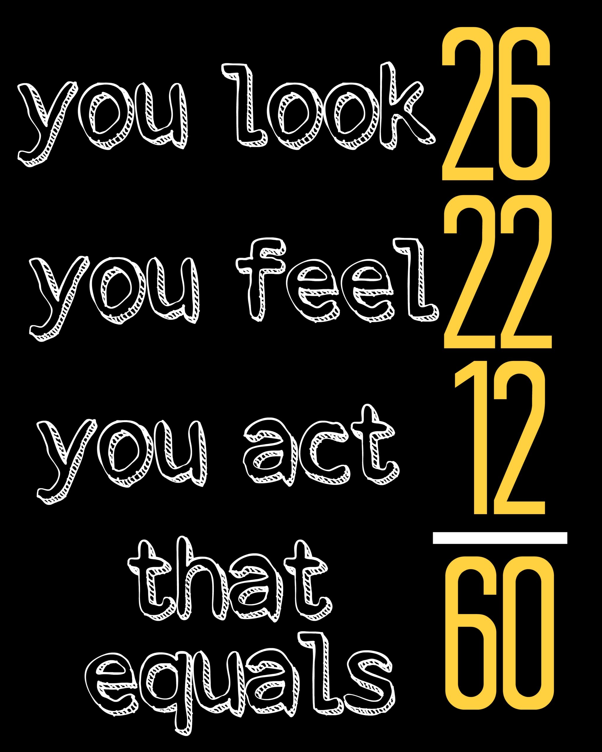 60th Birthday Math Sign Printable Deonna Wade