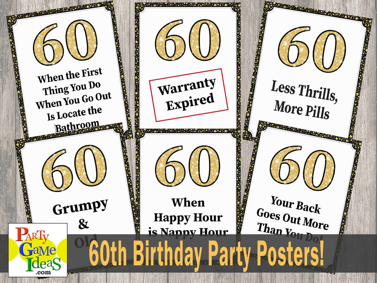 Free Printable 60th Birthday Signs