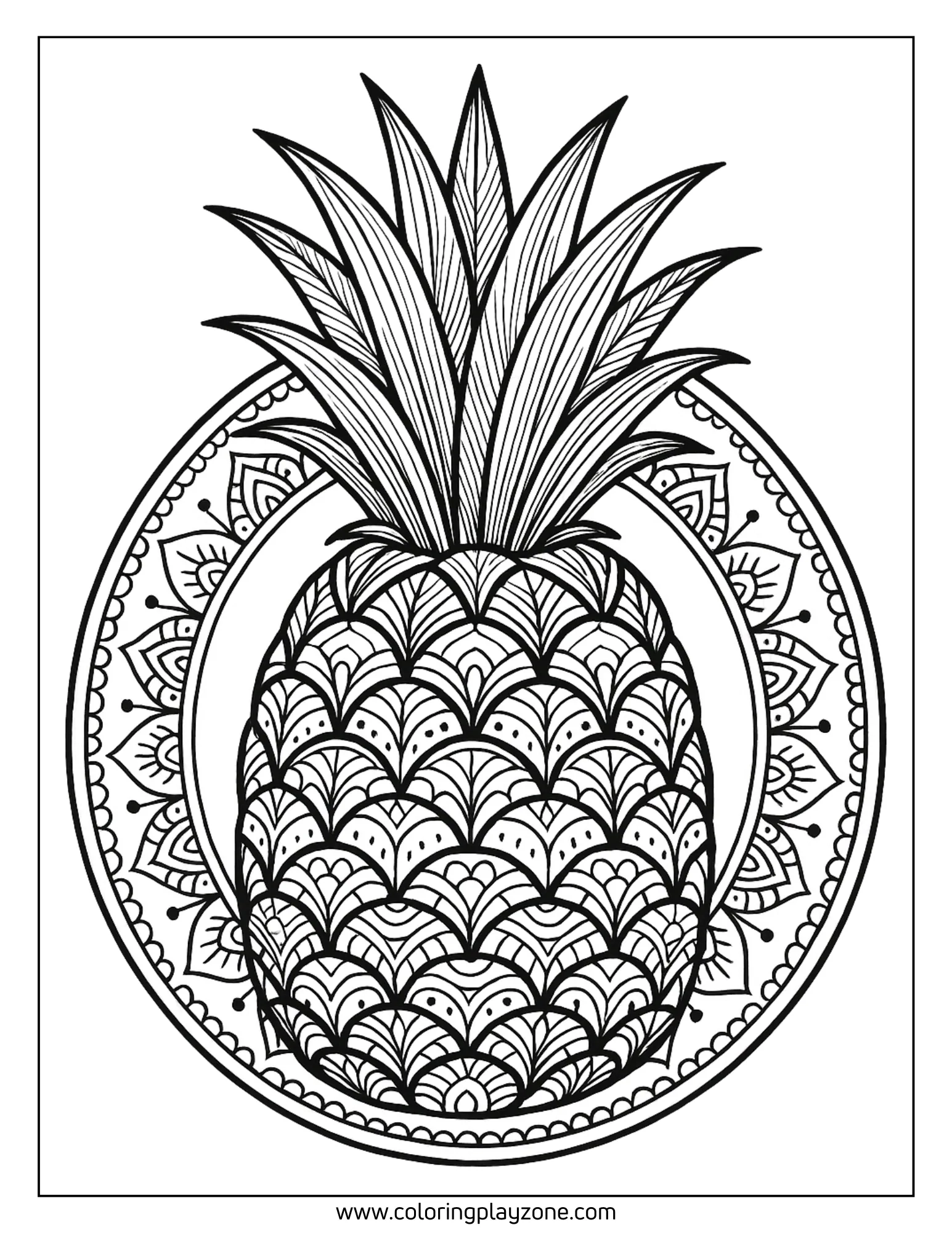 61 Free Printable Pineapple Coloring Pages For All Ages