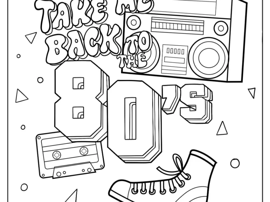 80 s Coloring Pages Free PDF Printables