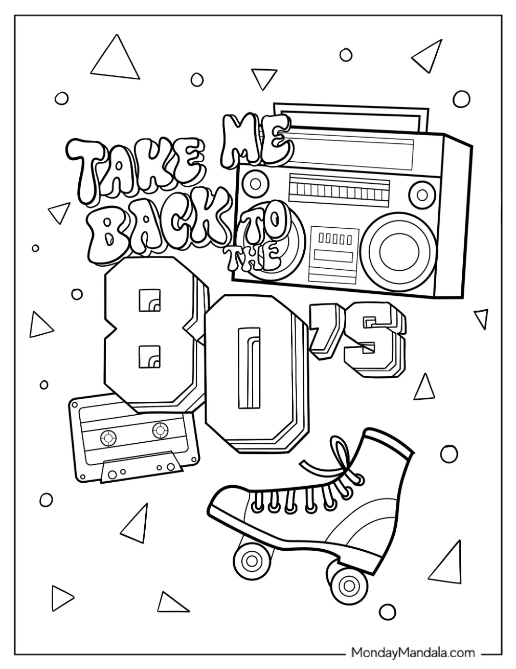 80 s Coloring Pages Free PDF Printables 80 s Coloring Pages Free PDF Printables