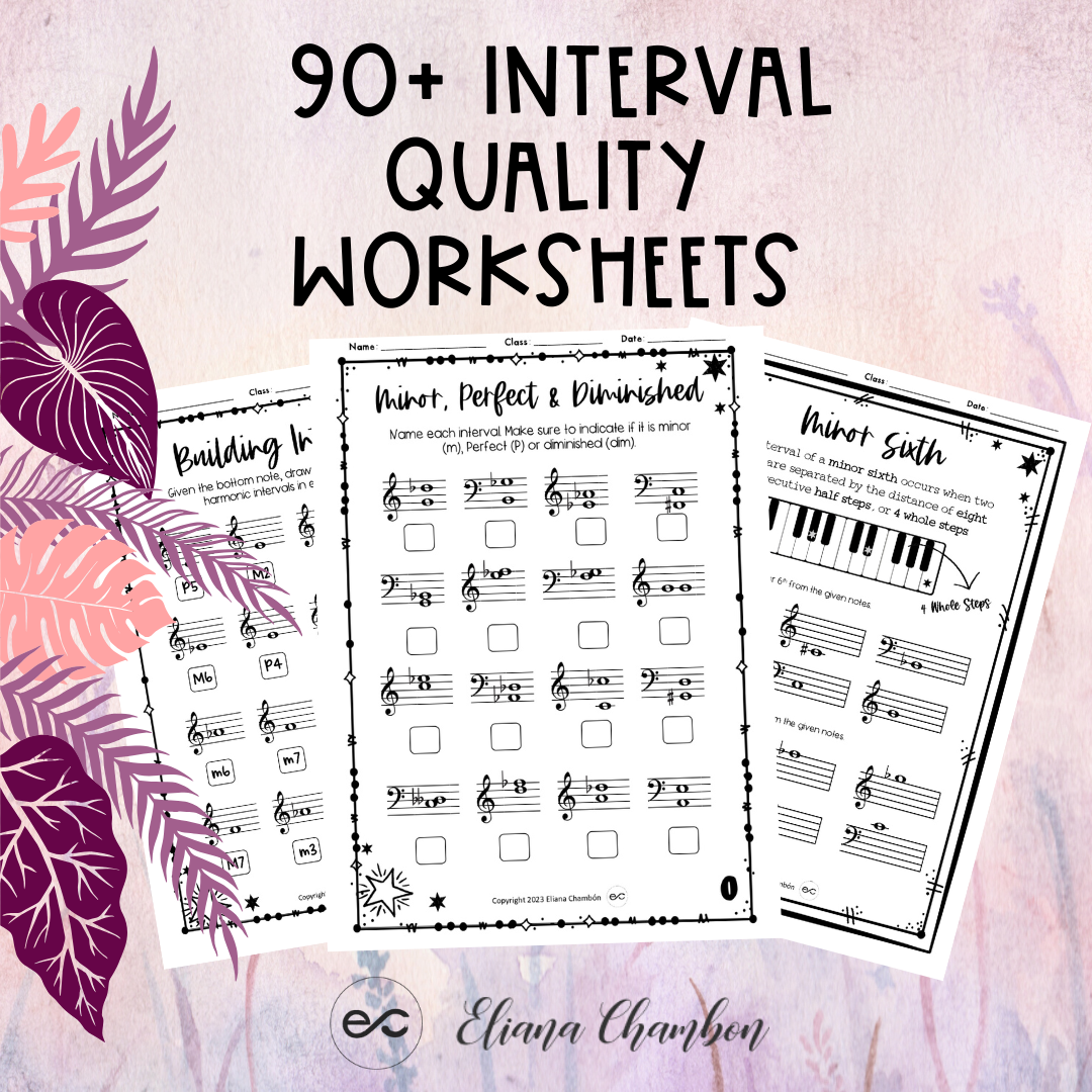 90 Interval Qualities Music Theory Worksheets Interval Quality Practice Made By Teachers
