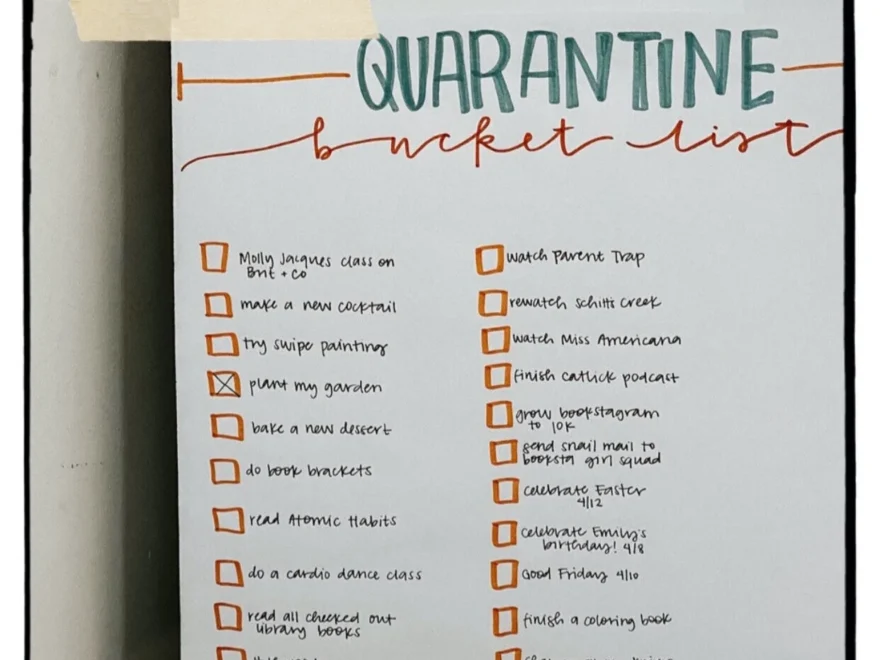 A Quarantine Bucket List 50 Ideas A Free Printable Rachel A Dawson