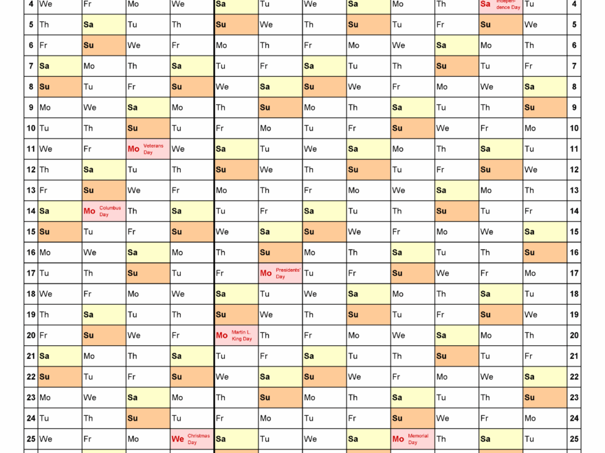 Academic Calendars 2019 2020 Free Printable Word Templates