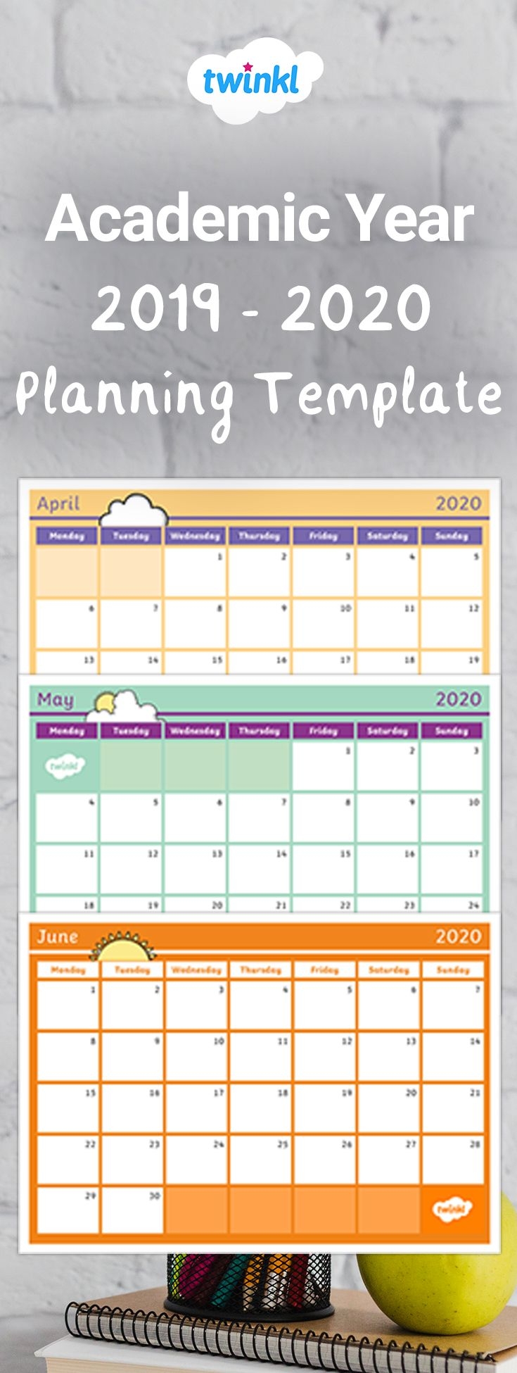 Academic Year Planner 19 20 Printable Academic Year Planner 19 20 Printable