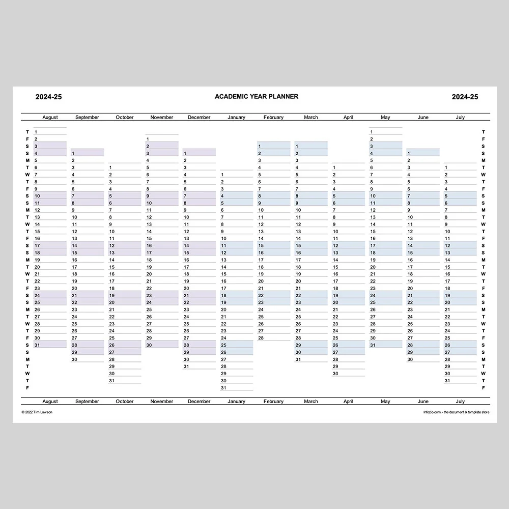 Academic Year Planner 2024 25 Printable A4 Or A3 Infozio Academic Year Planner 2024 25 Printable A4 Or A3 Infozio