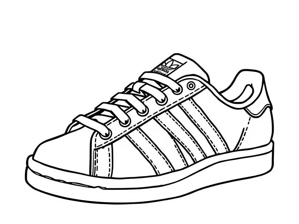 Adidas Sneaker Coloring Page Free Printable Coloring Page