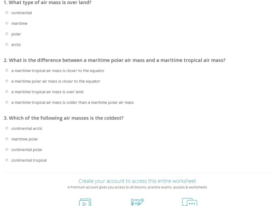 Air Masses Quiz amp Worksheet For Kids Study