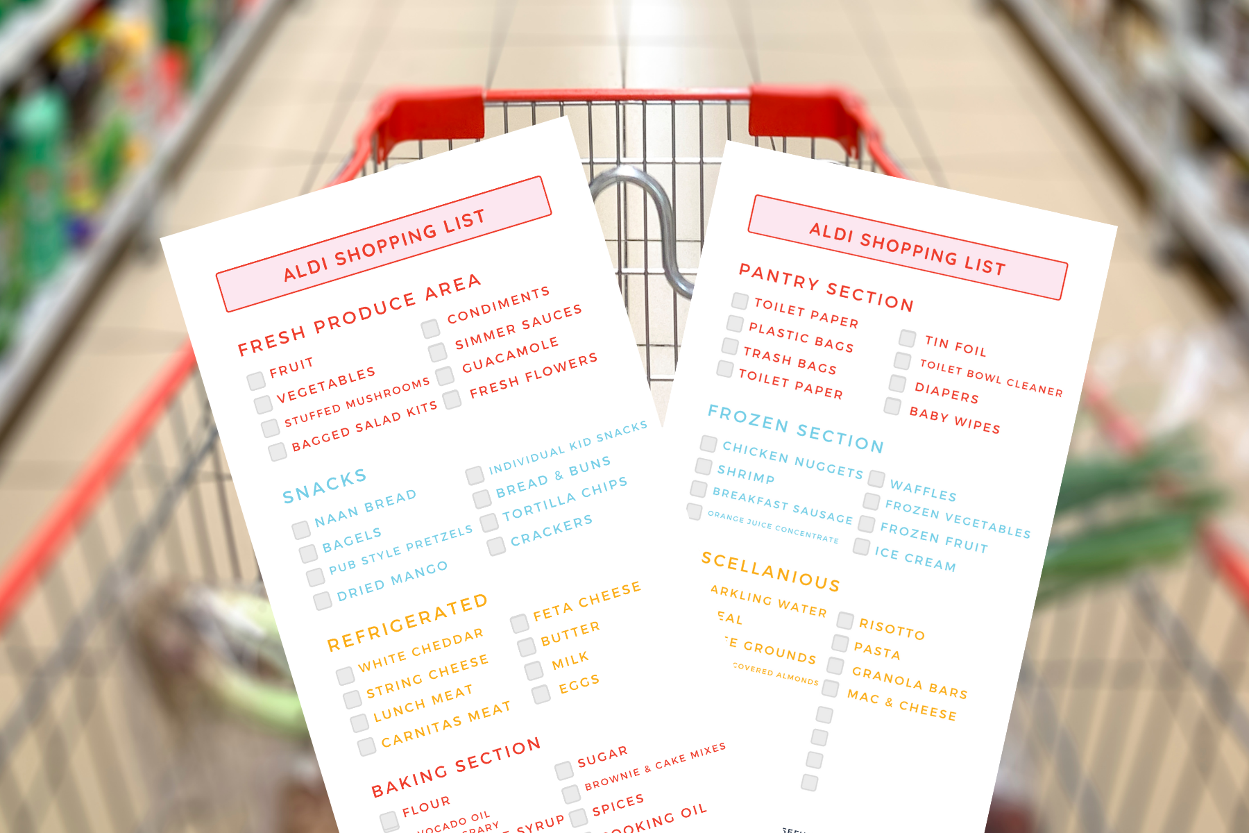 Free Printable Aldi Grocery List