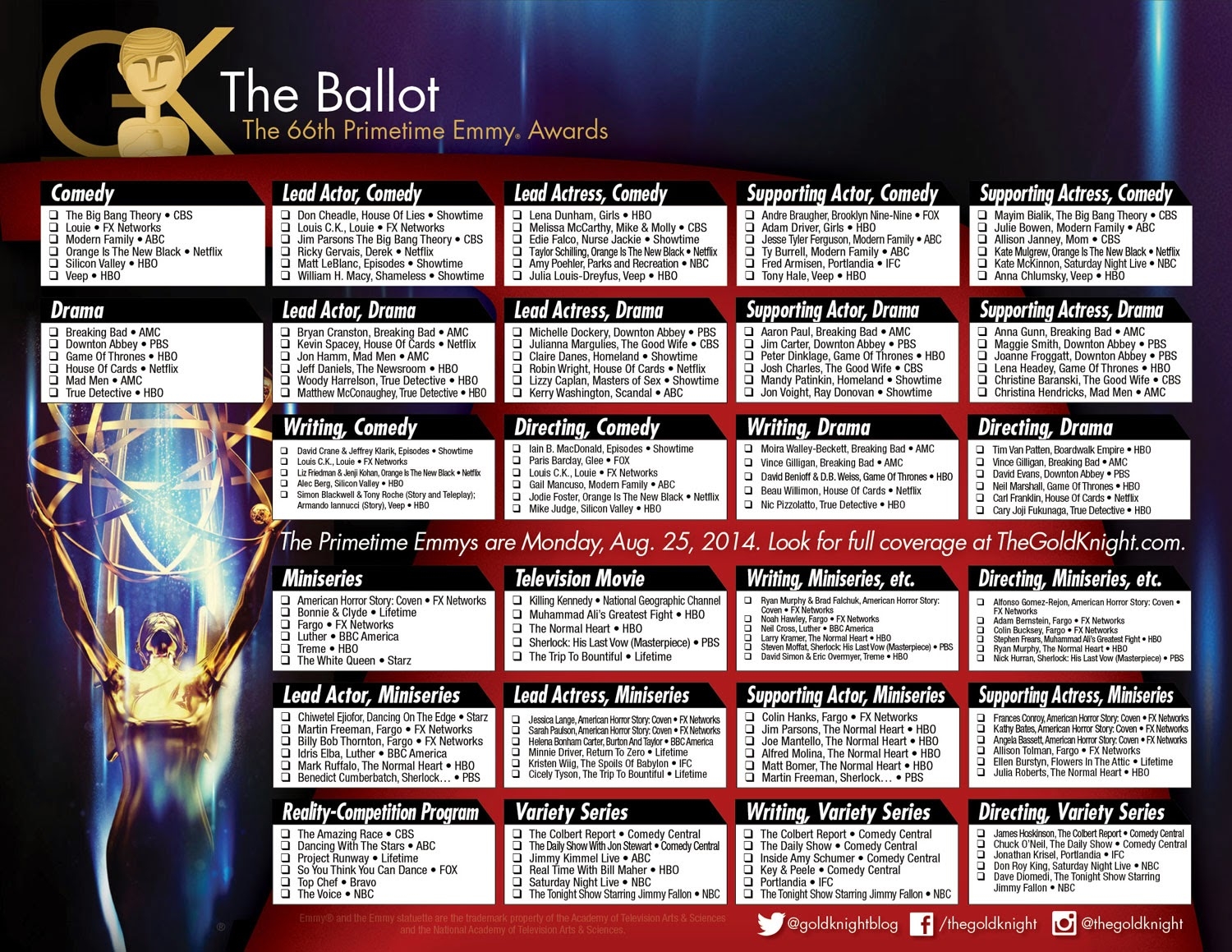 All You Need To Know 66th Primetime Emmy Awards The Gold Knight All You Need To Know 66th Primetime Emmy Awards The Gold Knight