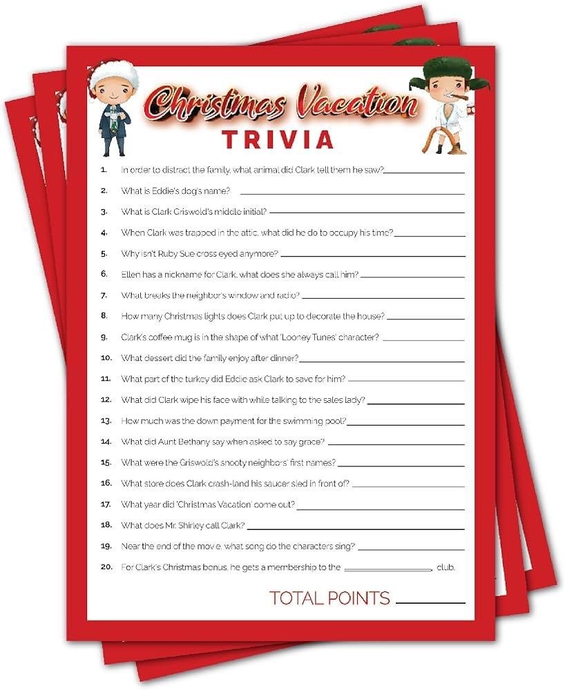 Amazon 15 Christmas Vacation Movie Trivia Game Griswold 