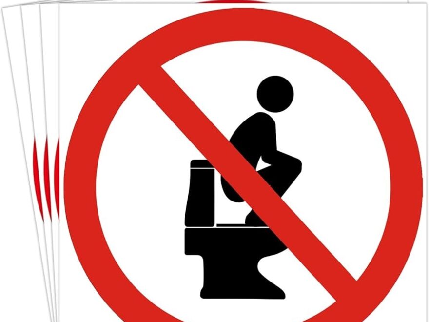 Amazon DealzEpic No Squatting On The Toilet Sign Self
