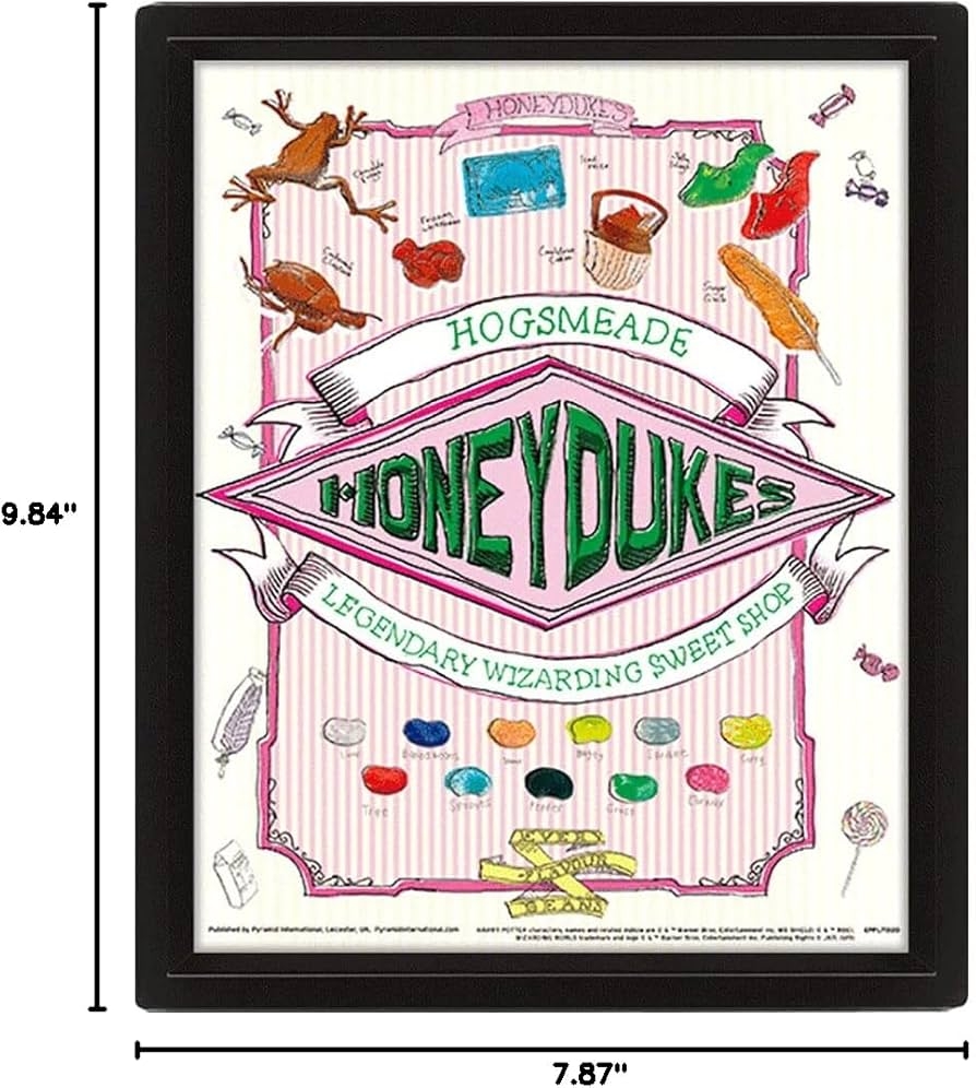 Amazon Harry Potter Poster 3D Lenticular Poster In Box Frame Honeydukes Design Framed Wall Art 25cm X 20cm X 1 5cm Official Merchandise Pink Green White Posters Prints Amazon Harry Potter Poster 3D Lenticular Poster In Box Frame Honeydukes Design Framed Wall Art 25cm X 20cm X 1 5cm Official Merchandise Pink Green White Posters Prints