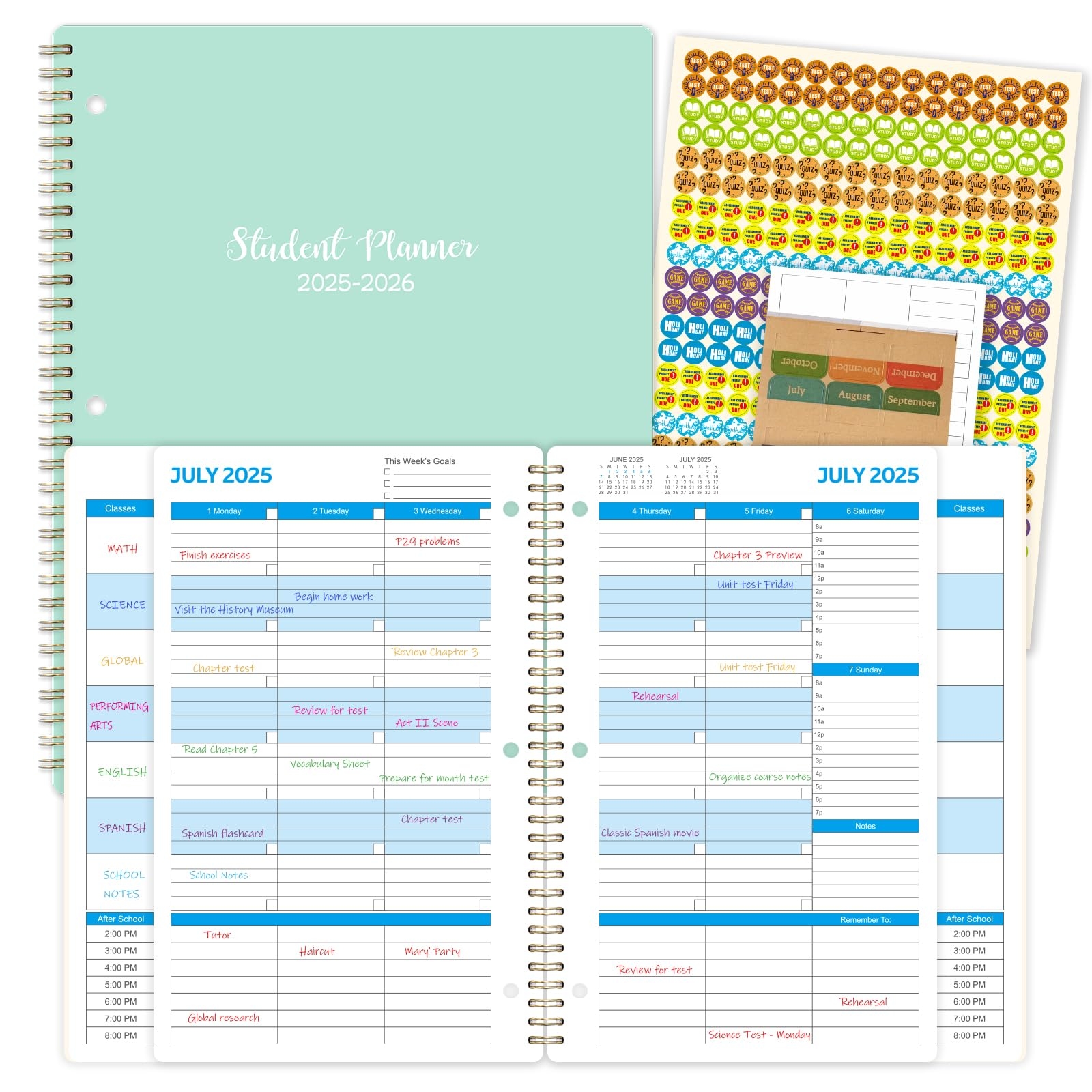 2025-2026 Student Planner Printable 2025-2026 Student Planner Printable