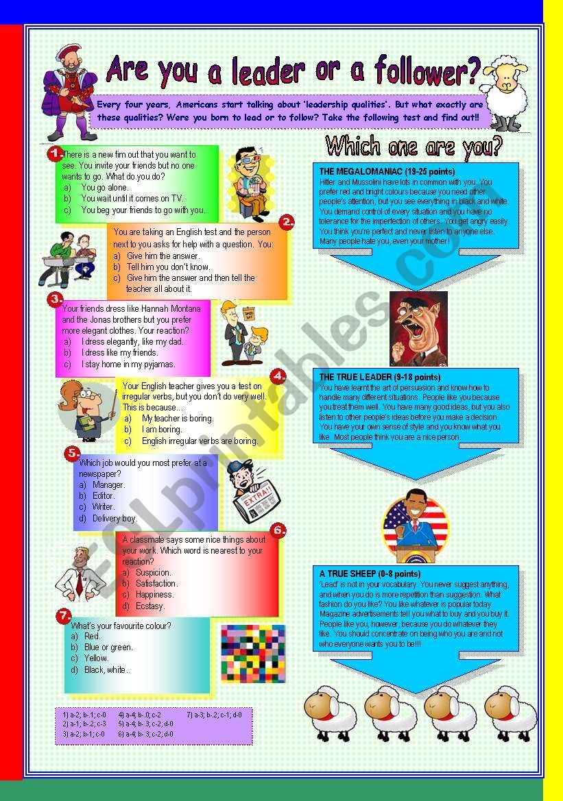 ARE YOU A LEADER OR A FOLLOWER WE WEREN T BORN TO FOLLOW BON JOVI ESL Worksheet By Asungilsanz ARE YOU A LEADER OR A FOLLOWER WE WEREN T BORN TO FOLLOW BON JOVI ESL Worksheet By Asungilsanz