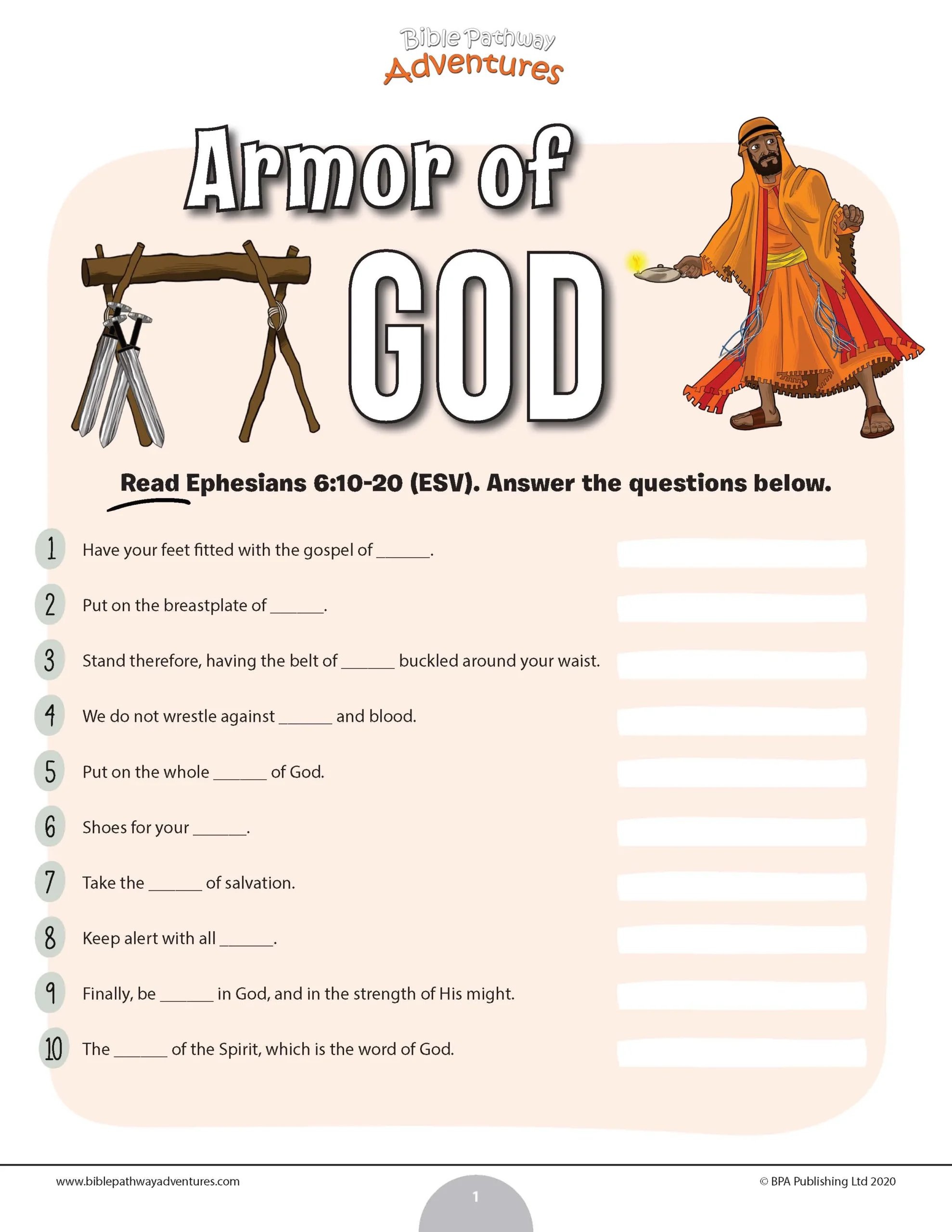 Armor Of God Bible Quiz PDF Bible Pathway Adventures Armor Of God Bible Quiz PDF Bible Pathway Adventures
