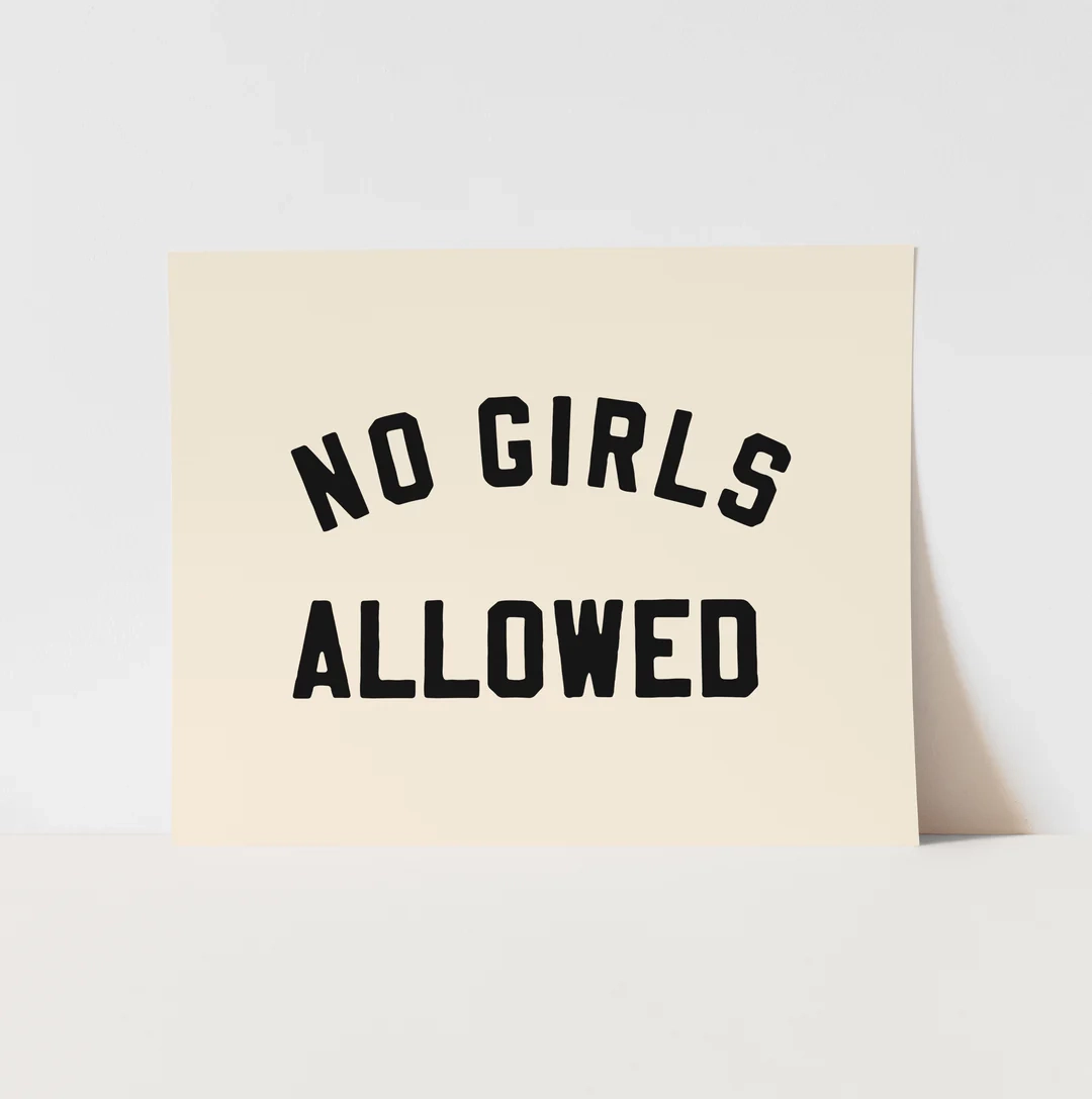 Art Print No Girls Allowed Boy s Room Art Prints Wall Art For Boy s Playrooms Hunny Prints 