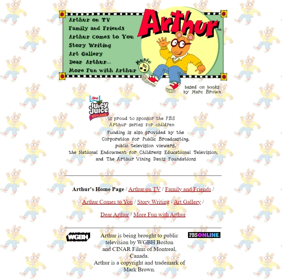 Arthur Website PBS Kids Arthur Wiki Fandom