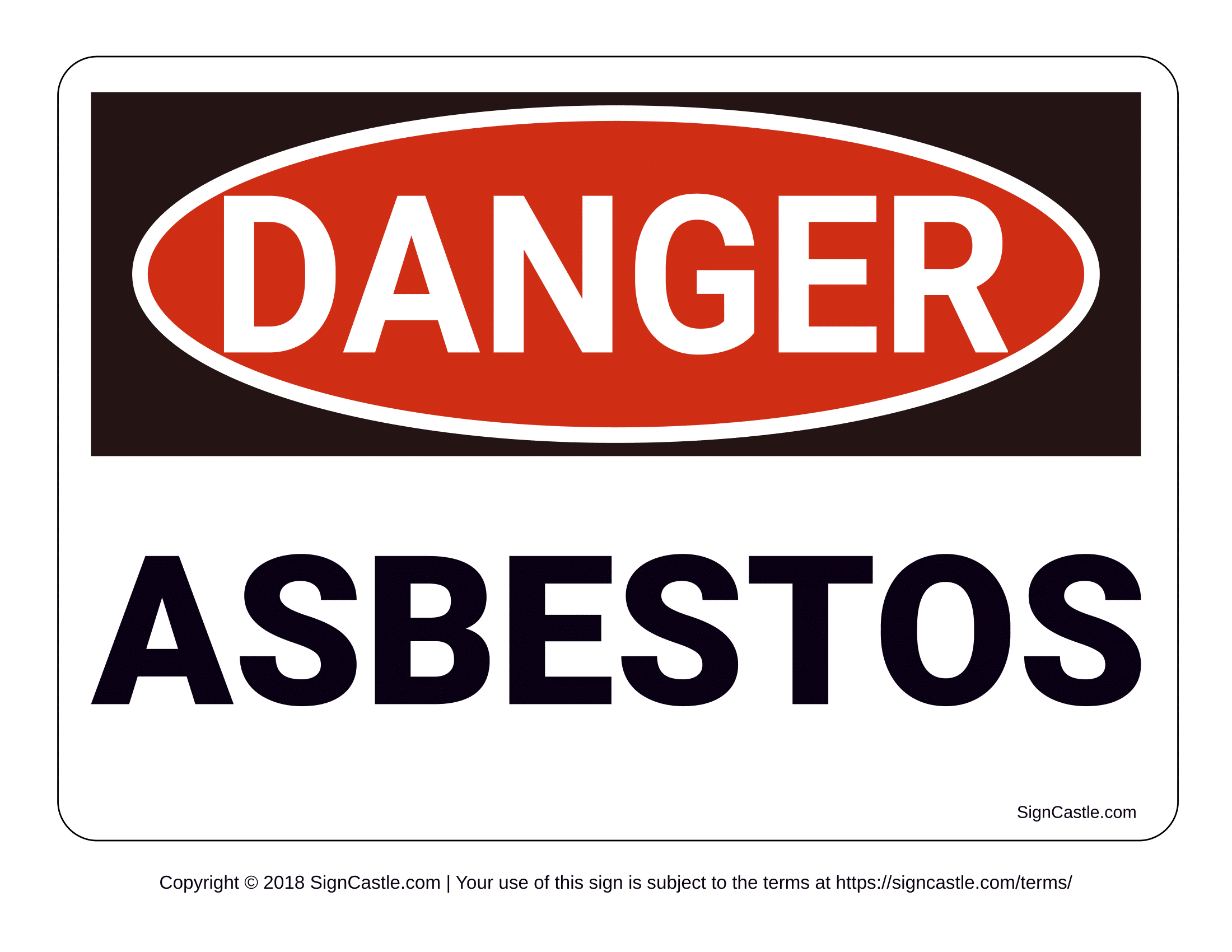 Asbestos Warning Signs Poster Template