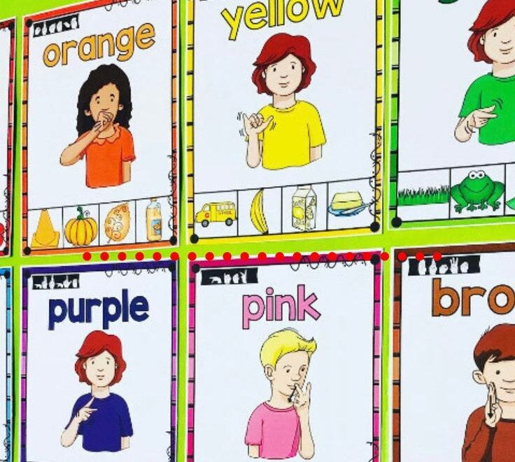 ASL American Sign Language Color Posters