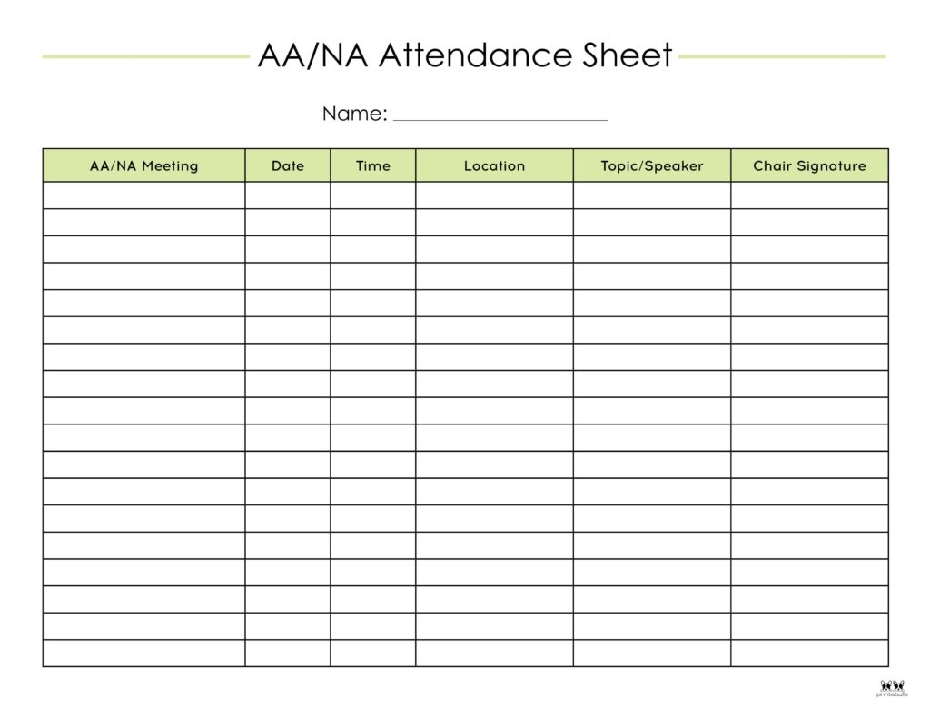 Free Printable Church Attendance Sheets Free Printable Church Attendance Sheets