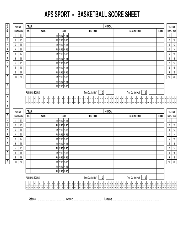AU APS Sport Basketball Score Sheet Form Fill Online Printable AU APS Sport Basketball Score Sheet Form Fill Online Printable