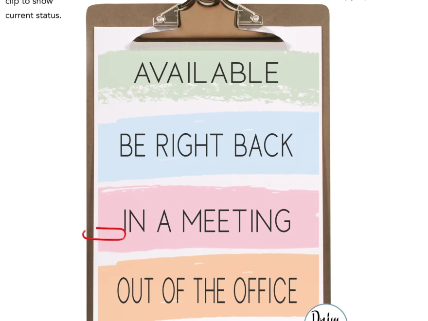 Available In Meeting Printable Sign Instant Download In Progress