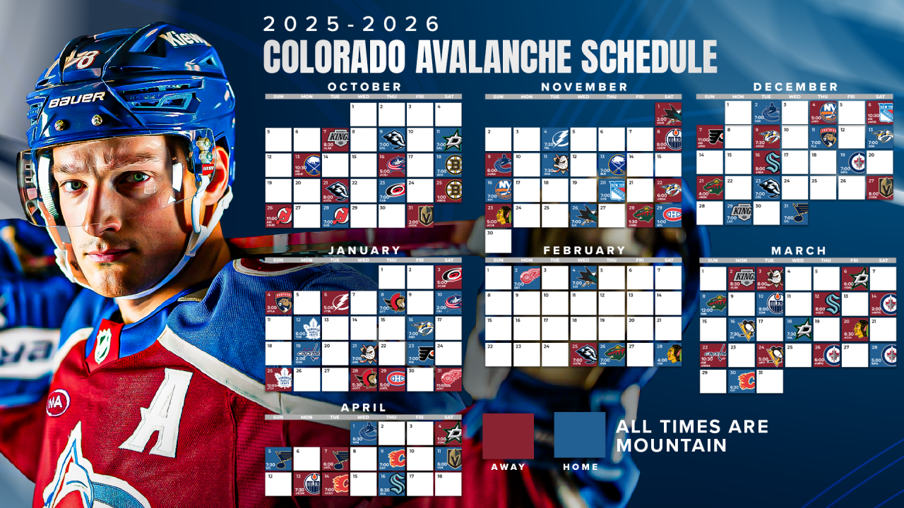 Avalanche Announces 2025 26 Schedule Colorado Avalanche Avalanche Announces 2025 26 Schedule Colorado Avalanche