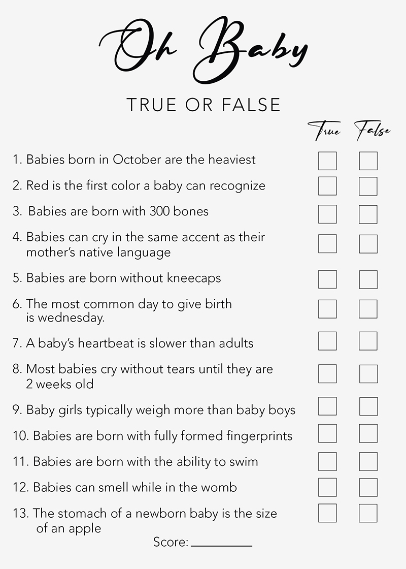 Baby Shower Games Free Printables Trivia Games Baby Shower Games Free Printables Trivia Games