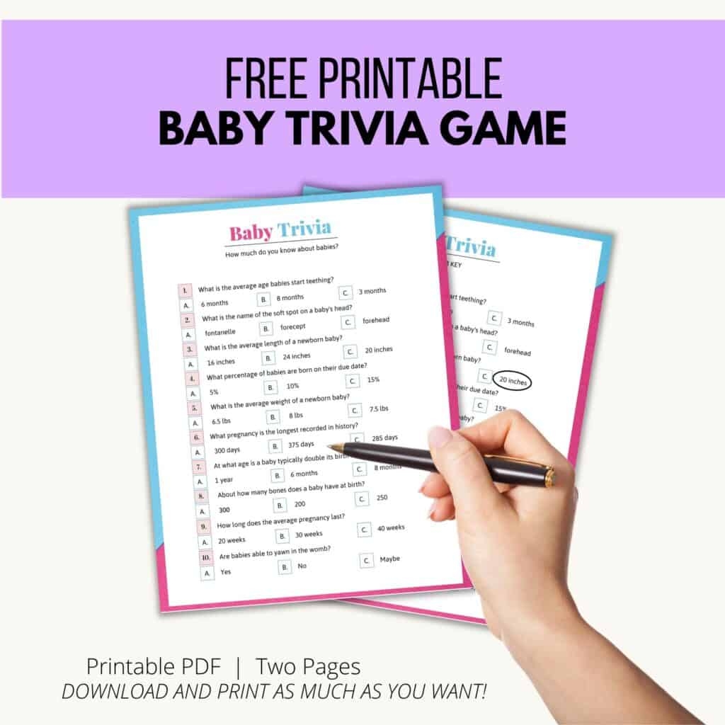 Baby Trivia Game Free Printable Add A Little Adventure Baby Trivia Game Free Printable Add A Little Adventure