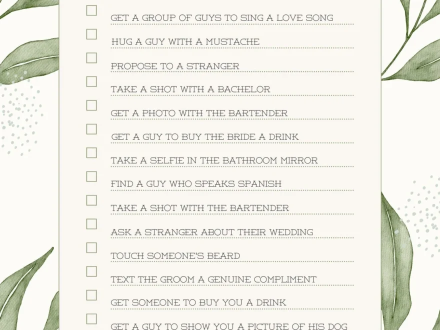 Bachelorette Dare List For A Fun Night Out With The Girls Etsy