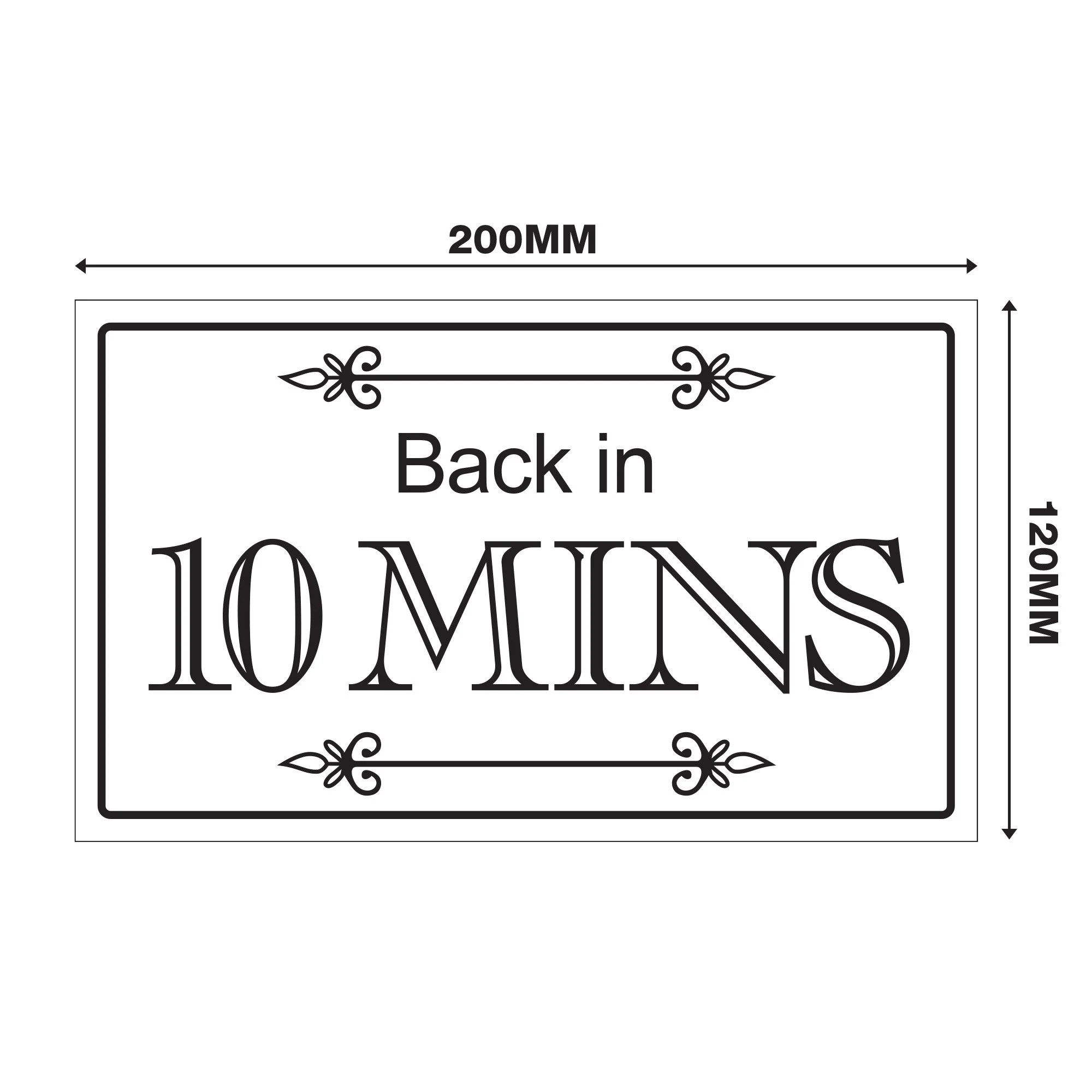 Back In 10 Minutes Printable Sign Back In 10 Minutes Printable Sign