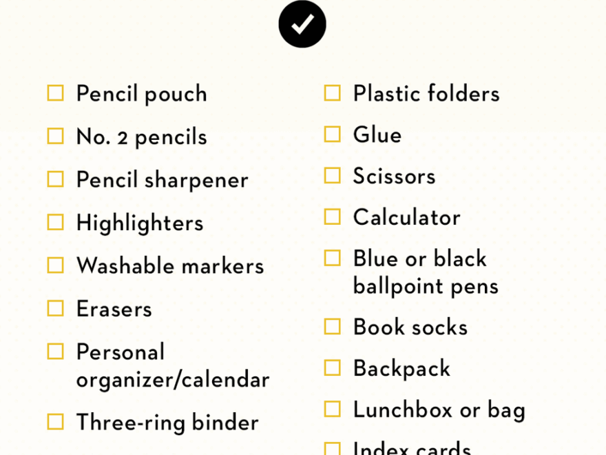Back To School Supply Shopping Lists For Every Grade