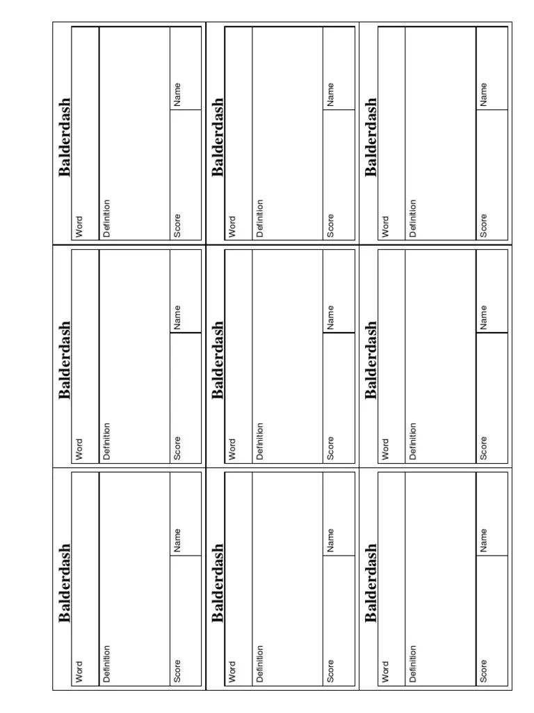 Balderdash Sheet 1 PDF Self Improvement Balderdash Sheet 1 PDF Self Improvement
