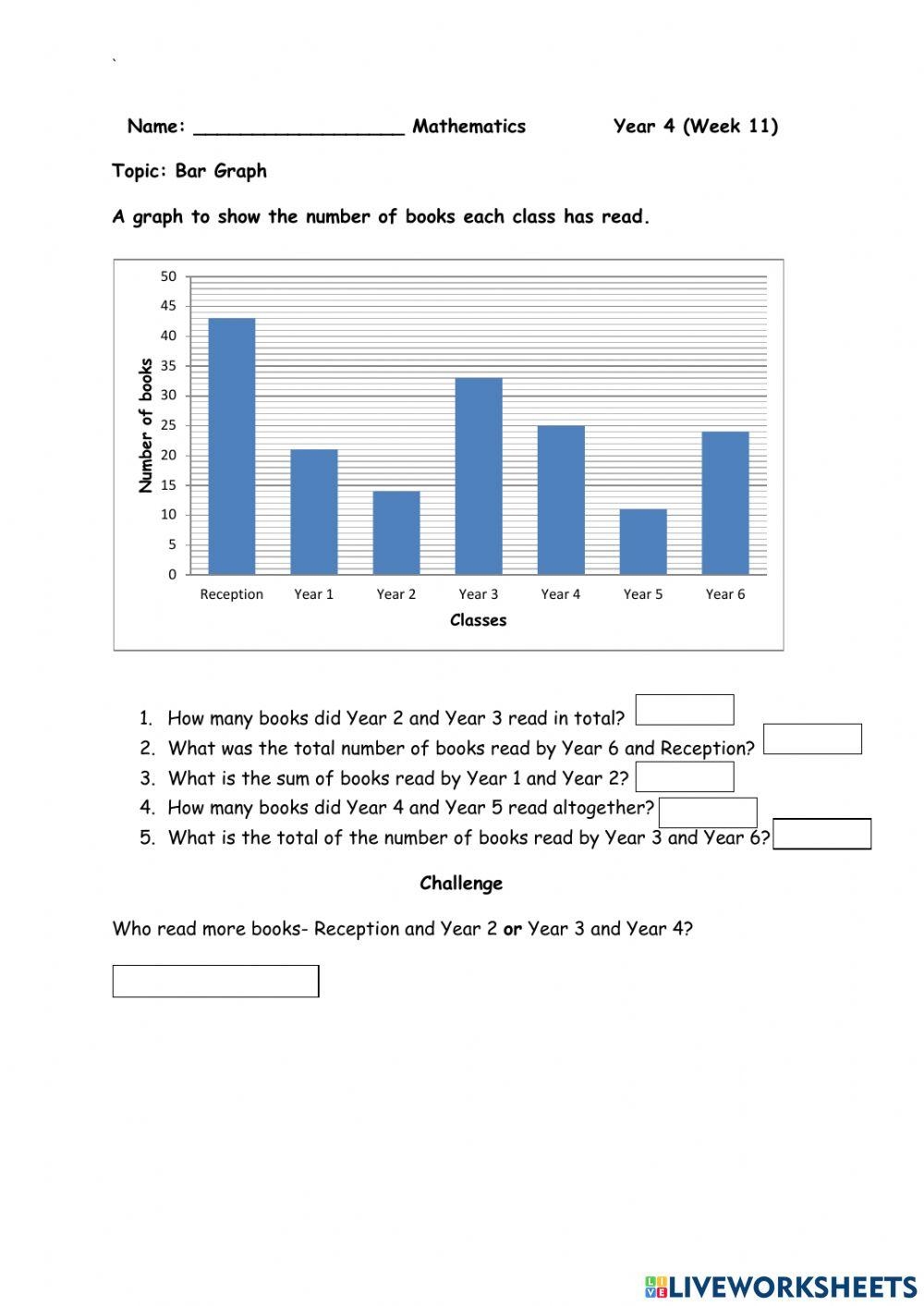 Bar Graph Quiz Printable 4th Grade Bar Graph Quiz Printable 4th Grade