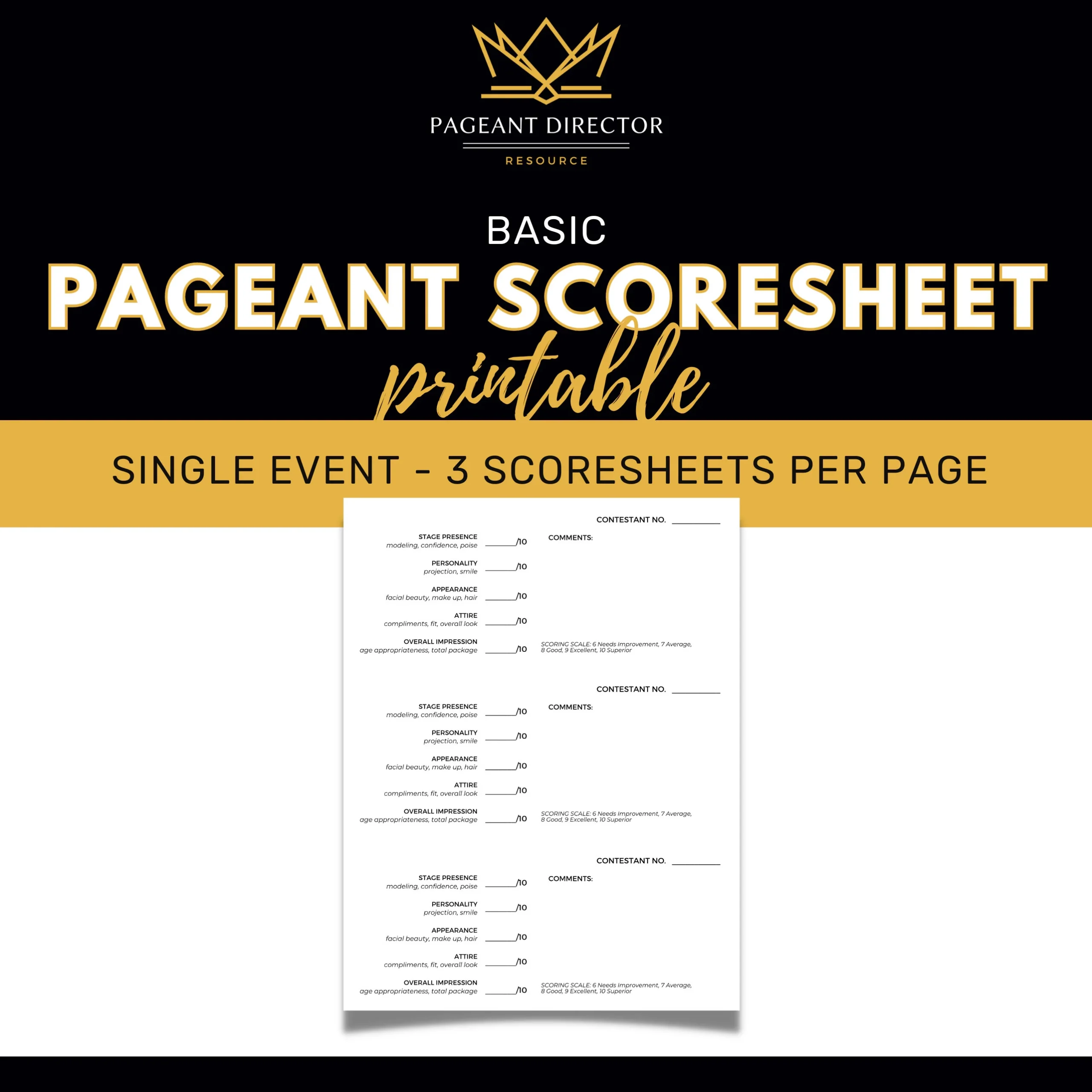 Basic Pageant Scoresheet Pageant Director Resource Digital Download Printable Etsy Basic Pageant Scoresheet Pageant Director Resource Digital Download Printable Etsy