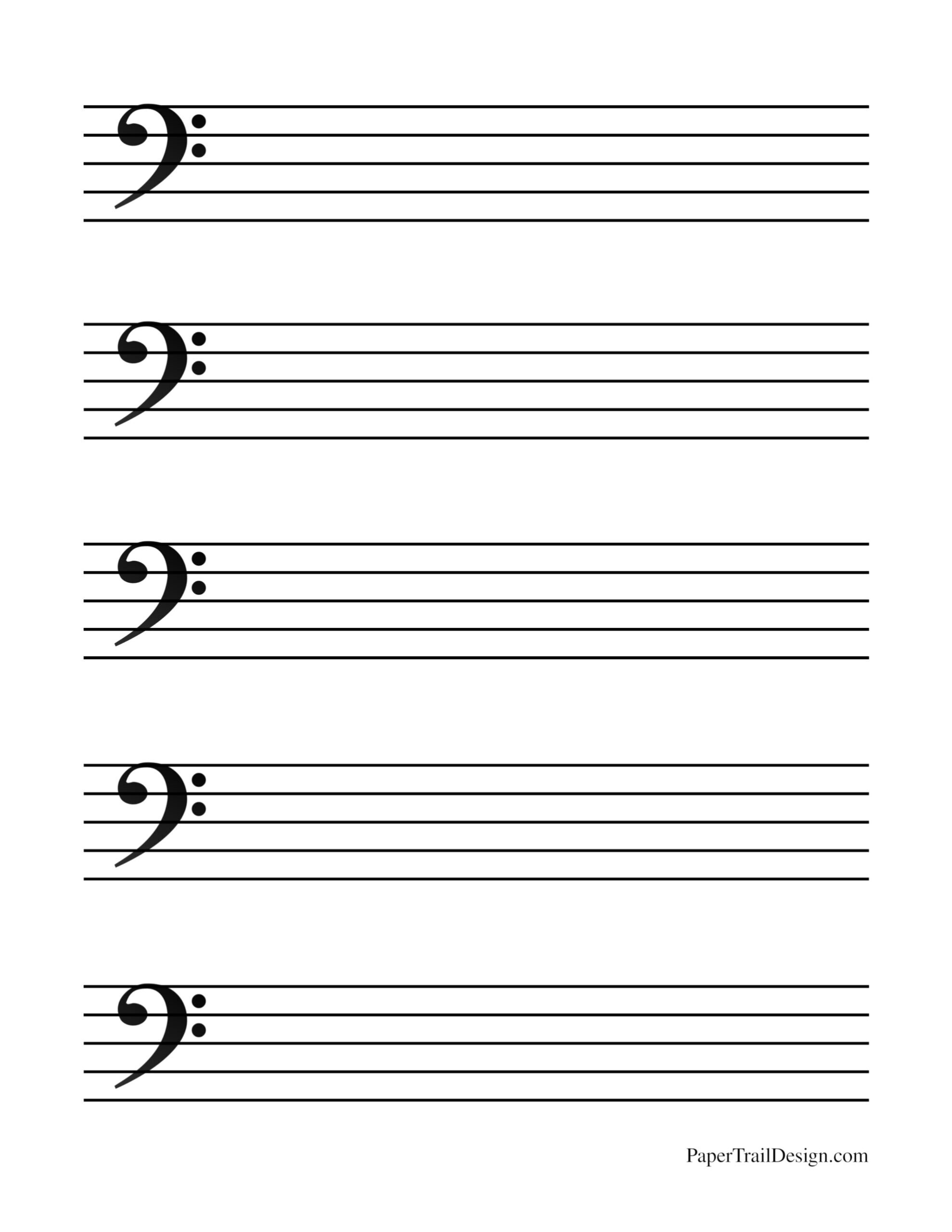 Bass Clef Staff Paper Pdf