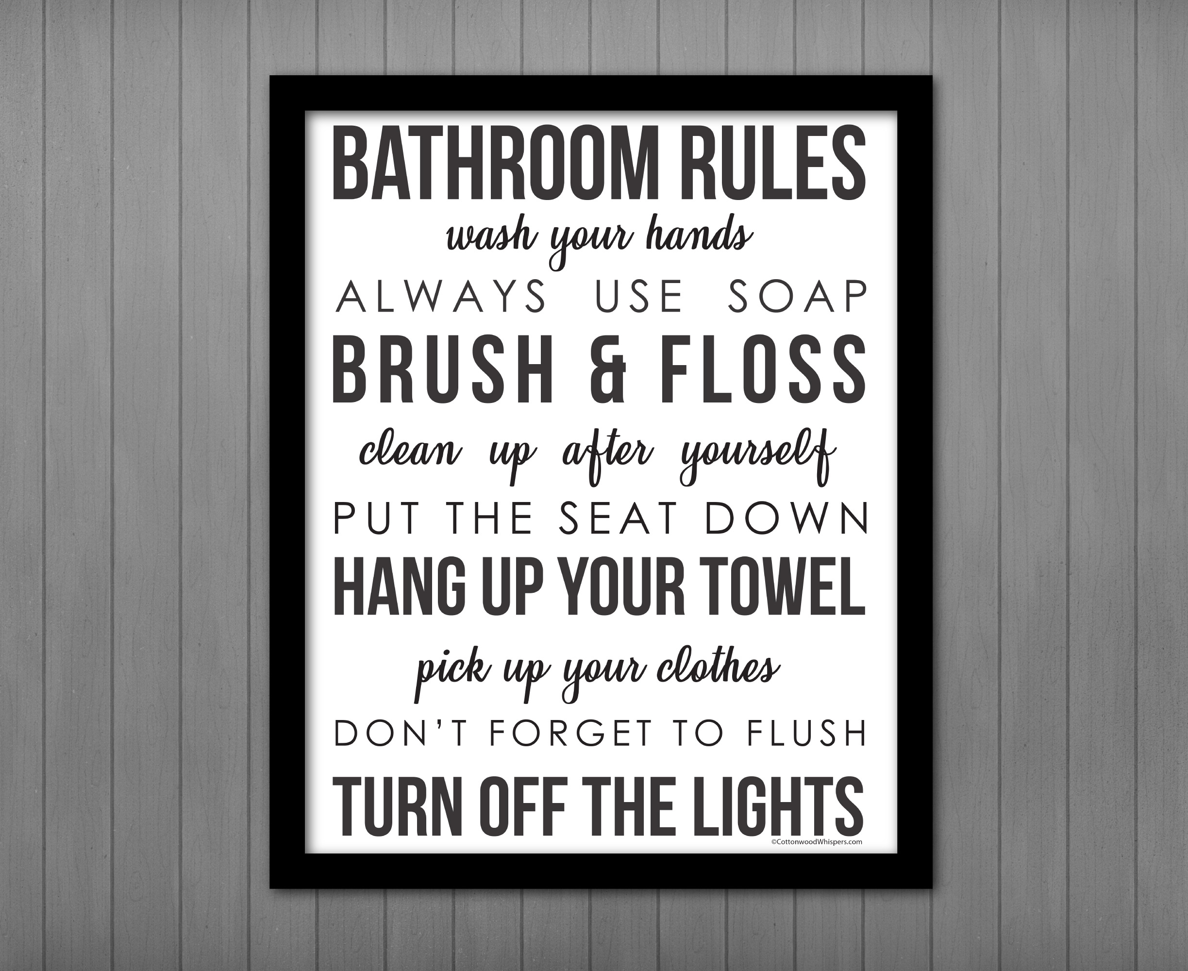 Bathroom Rules Sign Printable Bathroom Rules Sign Printable