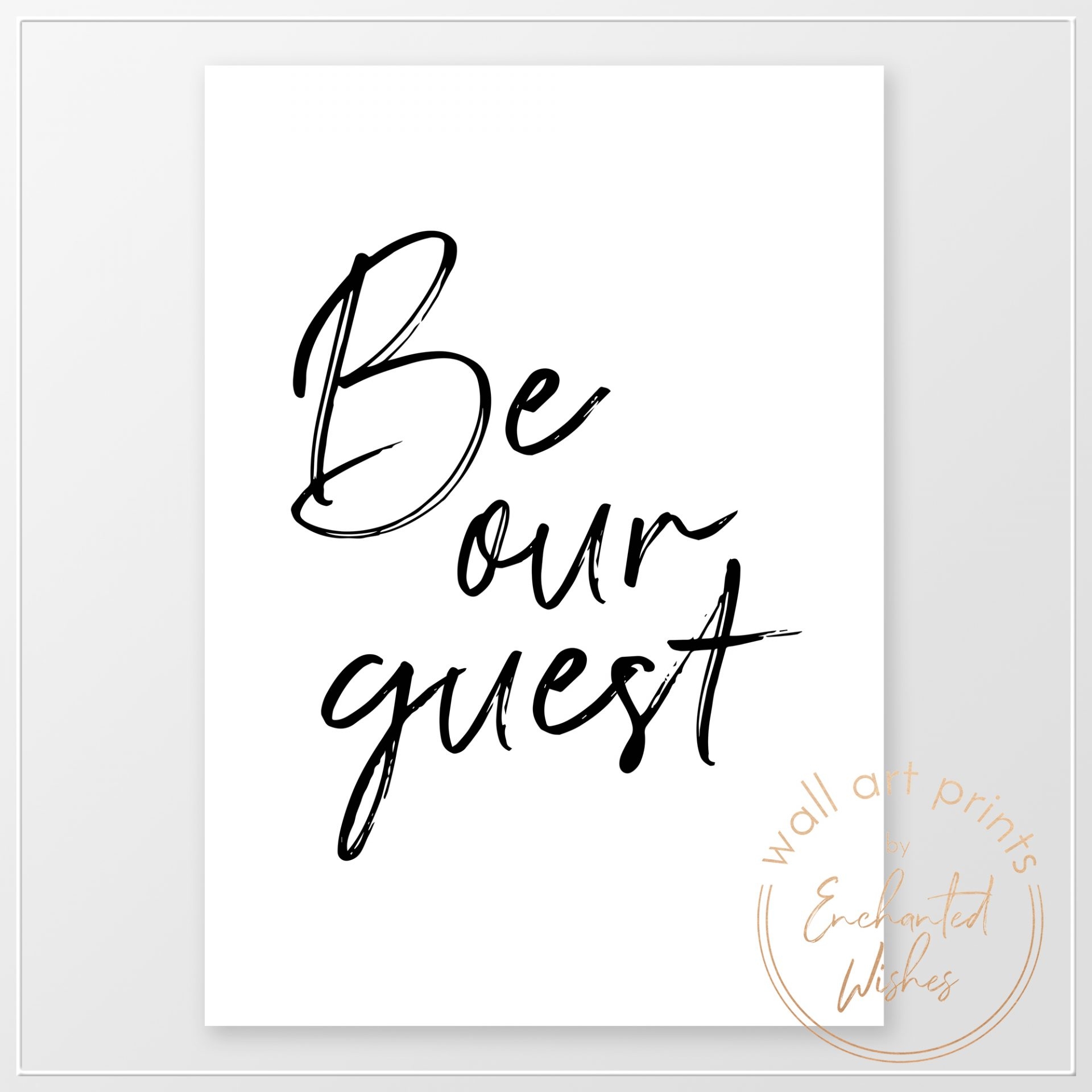 Be Our Guest Print Fun Printable Or Printed Wall Art Be Our Guest Print Fun Printable Or Printed Wall Art