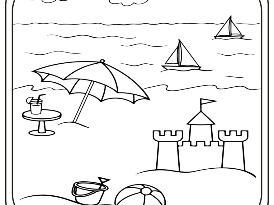 Beach Coloring Pages Preschool Kindergarten First Grade Made By Teachers