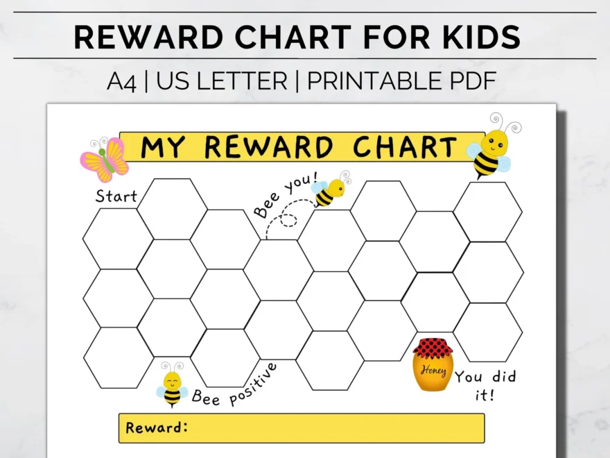 Bee Reward Chart Printable Bee Behavior Chart Kids Routine