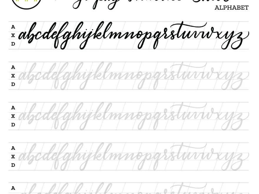 Beginner Printable Calligraphy Practice Sheets Printable Party