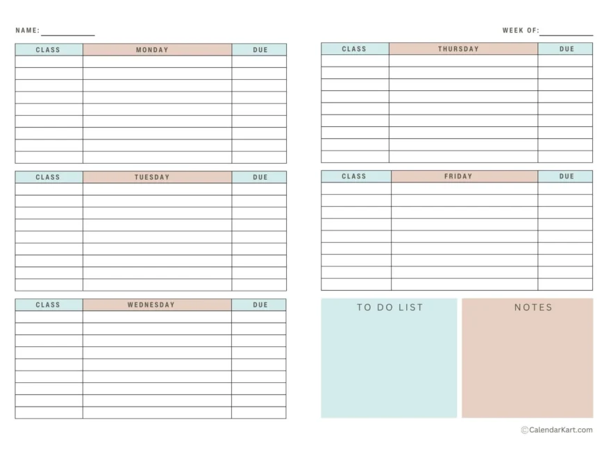 Best Weekly Planners For Students Calendarkart