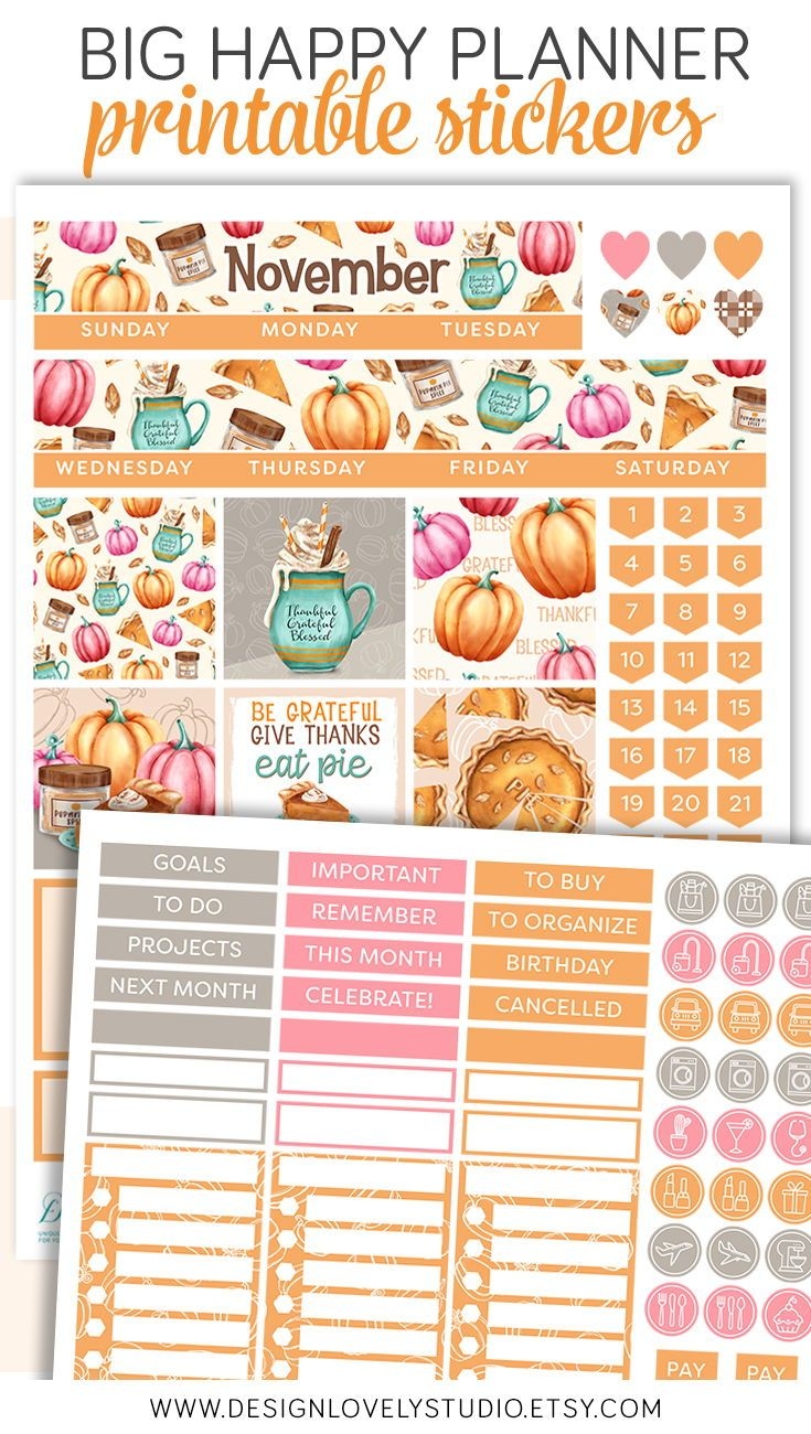Happy Planner Printables Fall