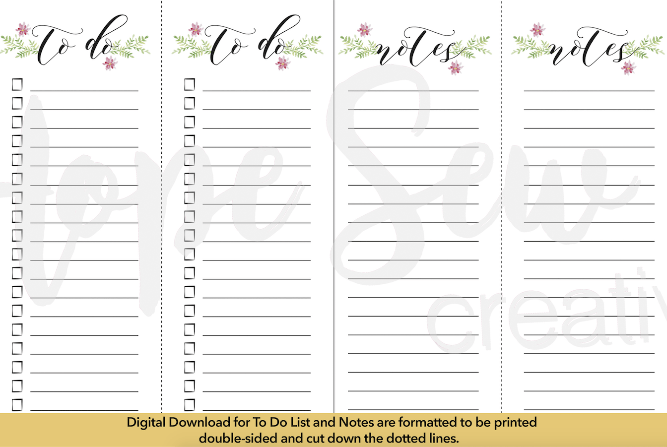 Big Happy Planner Notes amp Monthly Tabs 5 Page Printable Hope Yoder