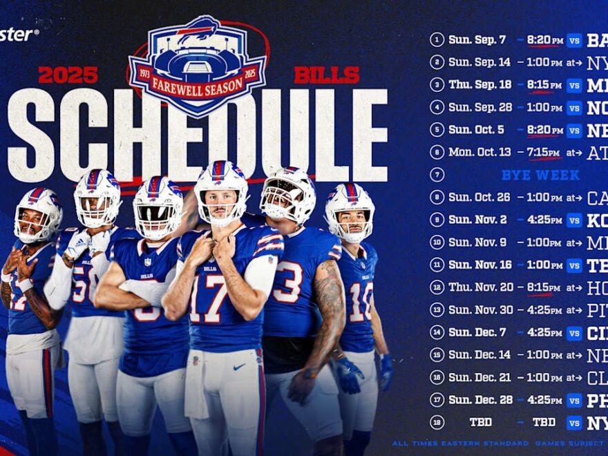 Bills 2025 Schedule Release All 17 Games Officially Announced