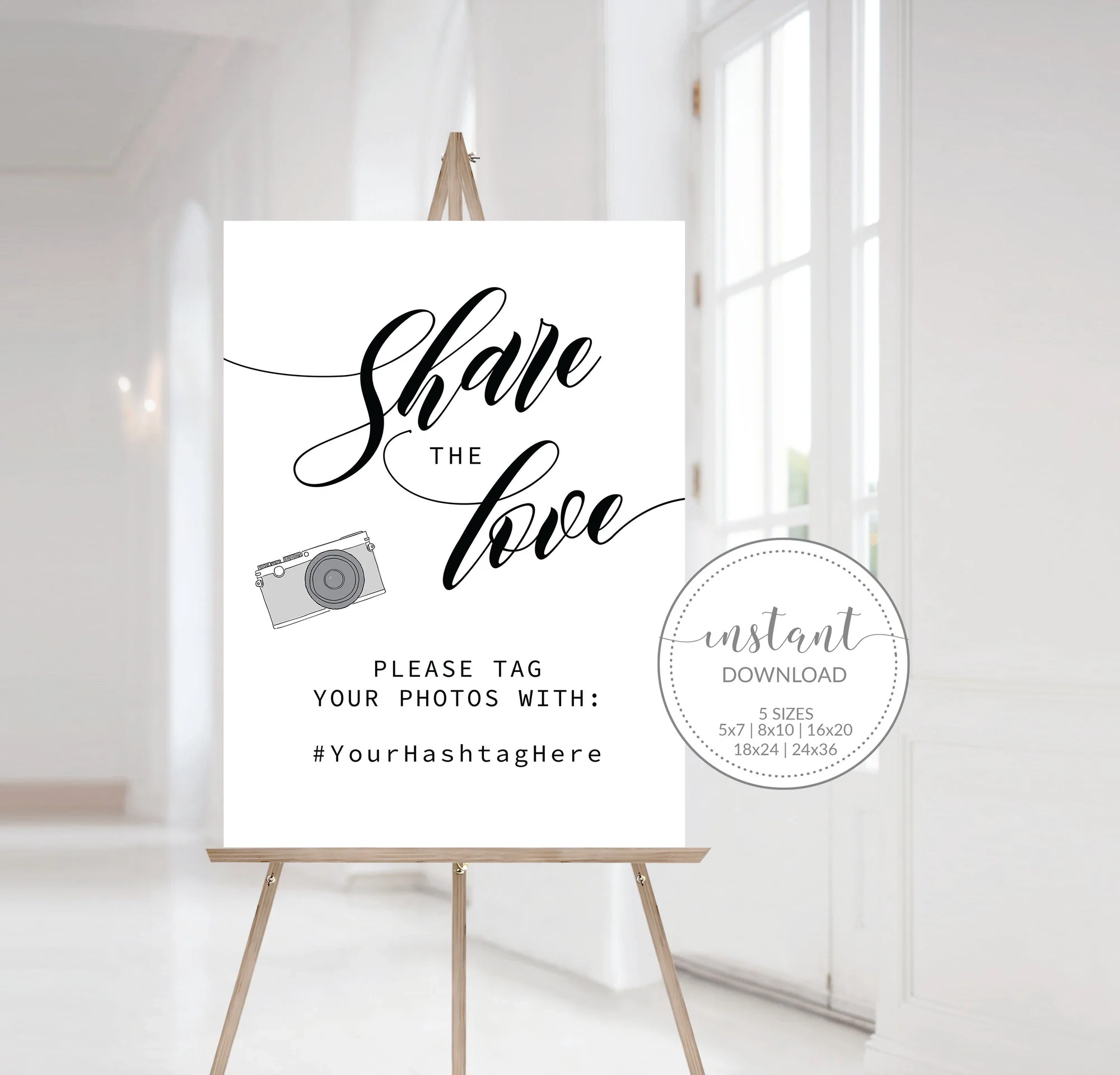Black Script Share The Love Hashtag Sign Template Printable Minimalis PlumPolkaDot Black Script Share The Love Hashtag Sign Template Printable Minimalis PlumPolkaDot